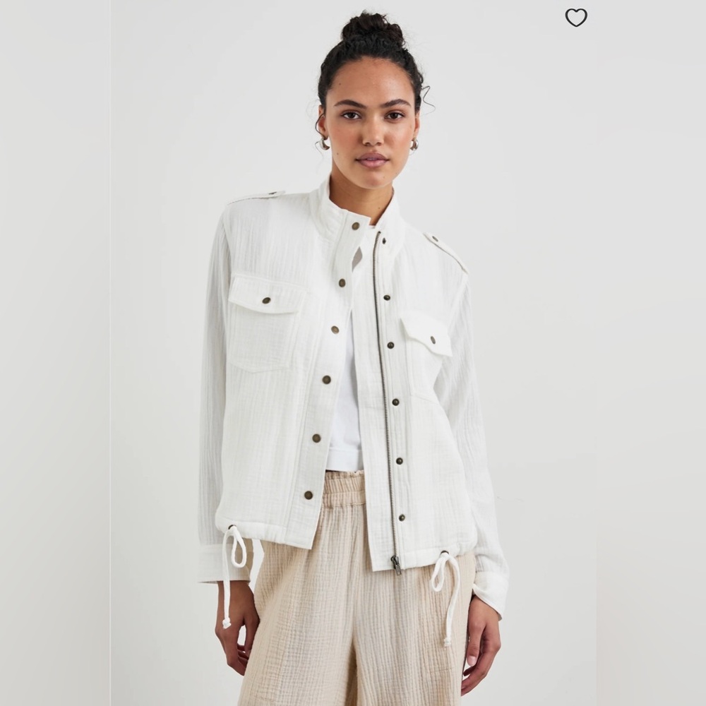 Rails Collins Jacket in Gauze White - Size XS